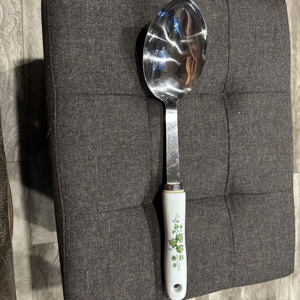 Vintage Corelle Coordinates Callaway Ivy Pattern Large Serving Spoon Utensil